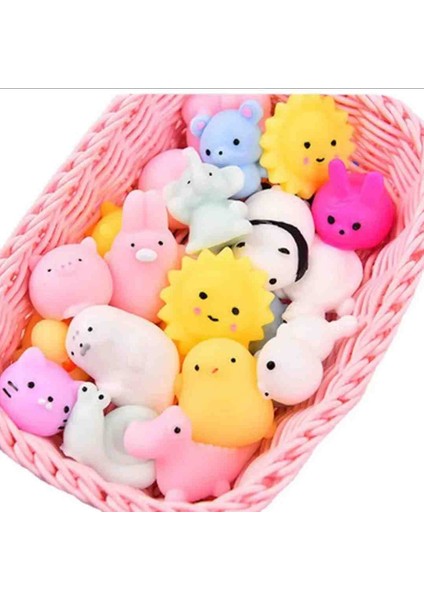 7 Adet Çocuk Squishy Oyuncağı Stres Giderici Hayvan Figürlü Oyuncak