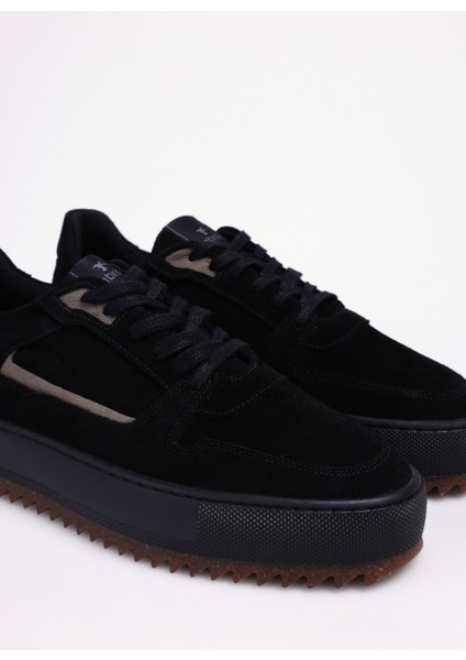 Siyah Erkek Deri Sneaker CERIGNO fırsatları