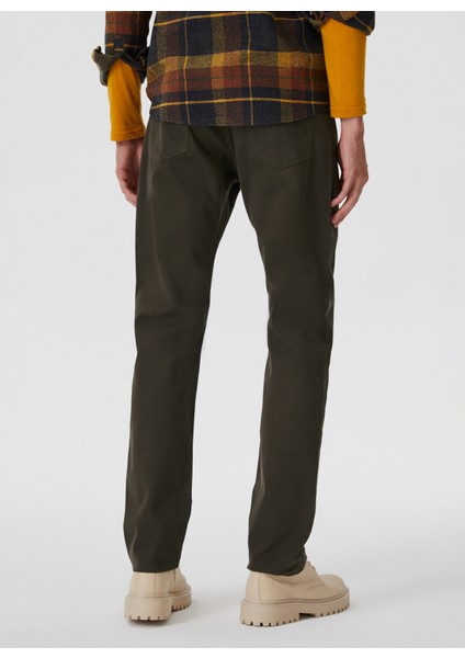 Normal Bel Slim Straight Haki Erkek Chino Pantolon 241 Lcm 221002 Jagger Hakı fırsatları