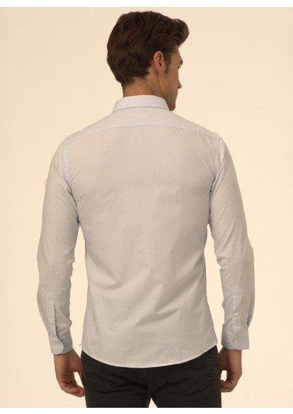 Slim Fit Klasik Yaka Düz Mavi - Buz Erkek Gömlek GM1007100576 modelleri