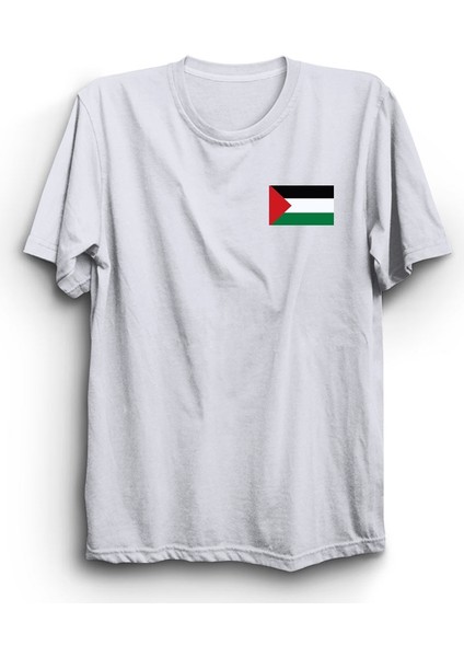 Palestinian Flag, Mini Logo, Filistin Bayrağı Küçük Logo Tişört