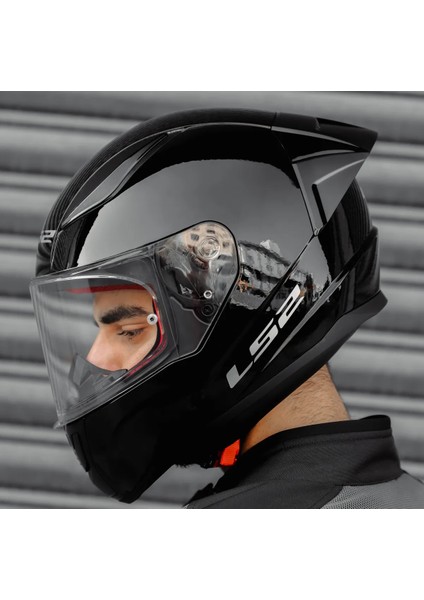 Rapıd 2 Race Parlak Siyah Full Face Motosiklet Kaskı fiyatları