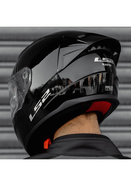 Rapıd 2 Race Parlak Siyah Full Face Motosiklet Kaskı modelleri