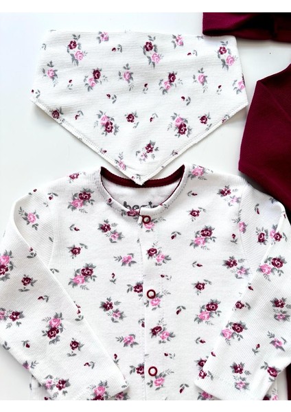 Çiçek Desenli 4 Parça Tulum Seti fiyatları