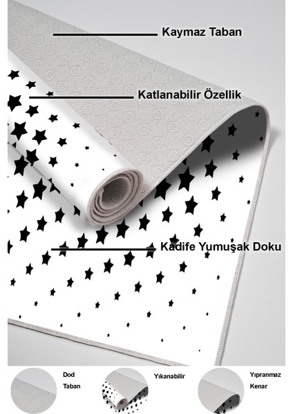 Dijital Salon Halısı Trend Keçe Kaymaz Taban Modern Willow Krem indirimleri