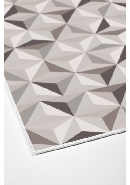 Dijital Salon Halısı Yıldız Deri Kaymaz Taban Modern Elyta Bej fırsatları