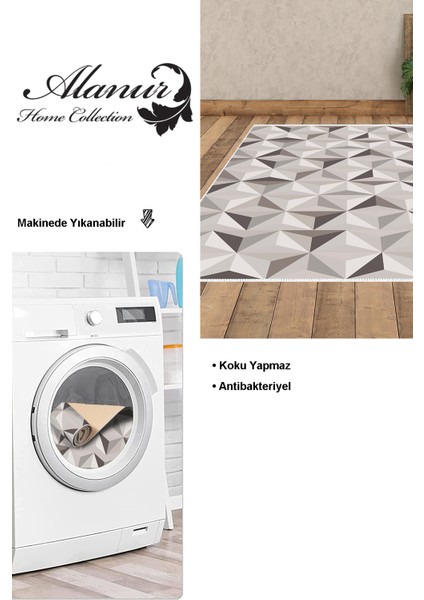 Dijital Salon Halısı Yıldız Deri Kaymaz Taban Modern Elyta Bej modelleri