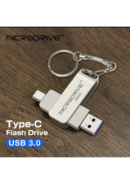 256GB.128GB.64GB.Type-C ve Usb 3.0 Hızlı Sağlam USB Flash Bellek Otg Çift Giriş Orjinal Metal