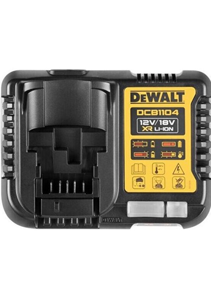 DCF850N 18V 205NM Kömürsüz Darbeli+Dewalt DCB1104 4A Şarj Cihazı+Dewalt DCB182-XJ 18 Volt / 4,0 Ah Li-Ion Yedek Akü (1adet)