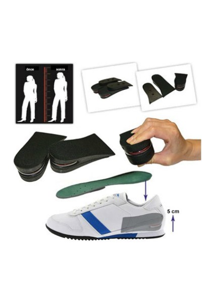 Hava Yastıklı Boy Uzatıcı Tabanlık 7 cm Boy Uzunluğu - 37 Numara