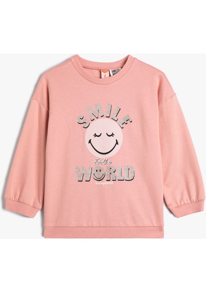 Smileyworld® Sweatshirt Lisanslı Şardonlu Uzun Kollu Pamuklu