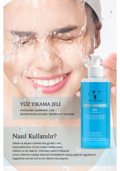 3’lü Cilt Bakım Seti Yüz Temizleme Jeli +Tonik + Vitamin C Serum modelleri