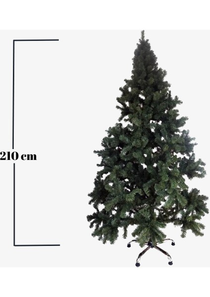 Yılbaşı Çam Ağacı 210 cm 600 Dallı Noel Ağacı NVL1210