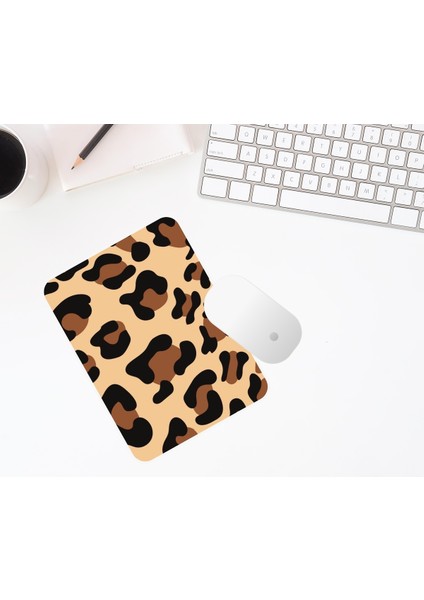 Leopar Desenli Baskılı Mouse Pad