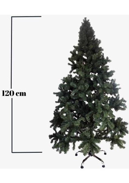 Yılbaşı Çam Ağacı 120 cm 100 Dallı Süslemeye Uygun Noel Ağacı NVL0120