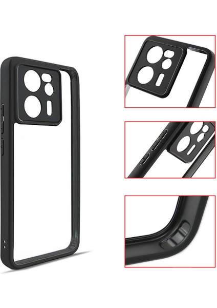 Xiaomi Mi 13T Pro Kılıf Silikon Kenarlı Arkası Şeffaf Kamera Korumalı Roll Kapak fırsatları