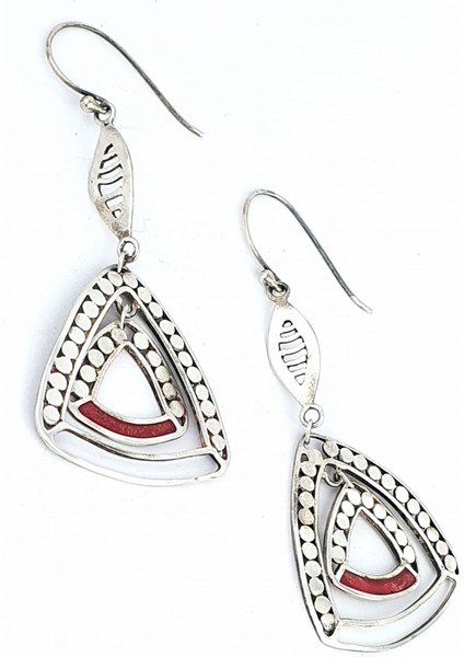 Mercan Taş Detaylı 925ayar Gümüş Bohem Tasarım Küpe fiyatları