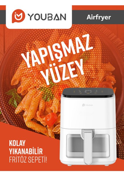 Xiaomi Air Fryer 3.5l Camlı Beyaz Fritöz fırsatları