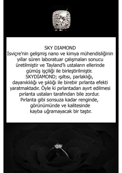 SKY DIAMOND gümüş beş taş yüzük taş fırsatları