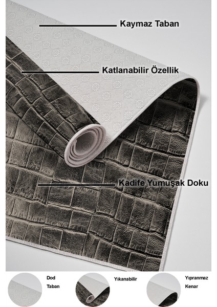 Dijital Salon Halısı Trend Keçe Kaymaz Taban Modern Blaithin Bej indirimleri