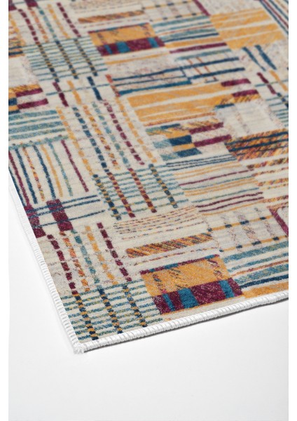 Dijital Salon Halısı Yıldız Deri Kaymaz Taban Modern Harper Renkli fırsatları