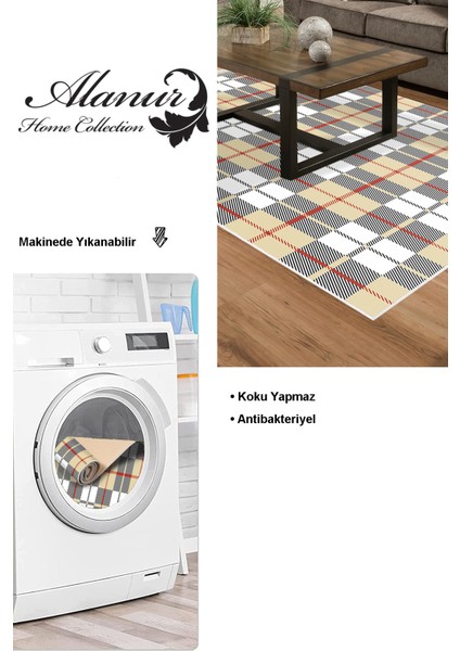 Dijital Salon Halısı Yıldız Deri Kaymaz Taban Modern Lee Krem modelleri