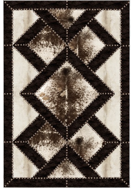 Dijital Salon Halısı Yıldız Deri Kaymaz Taban Modern Posy Kahve fiyatları