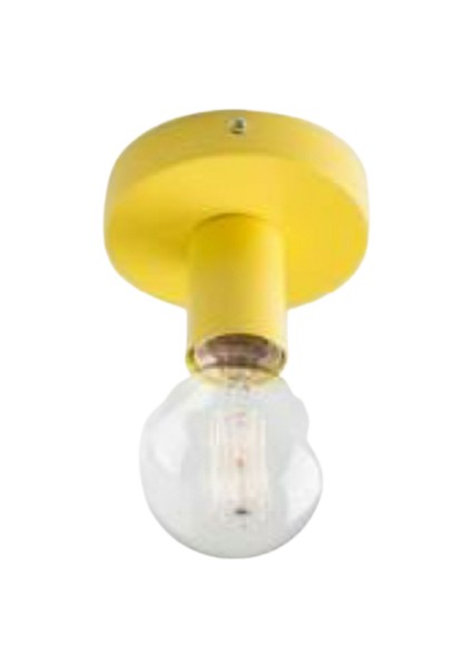 Sarı Duvar Tavan Aplik Armatür E 27 Duylu En 10 cm