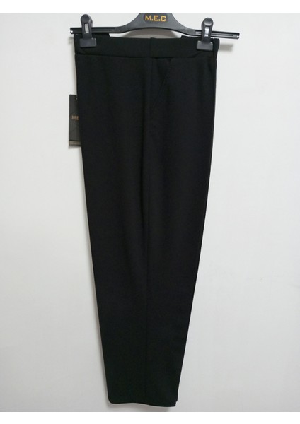 Büyük Beden Enine Boyuna Likralı Scuba Krep Kumaş Çımalı Klasik Anne Pantolon