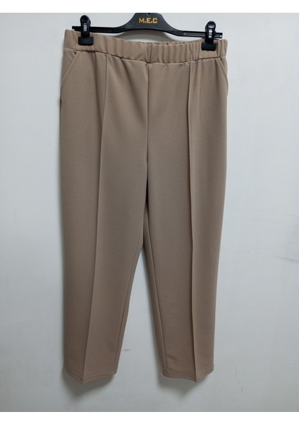 Büyük Beden Enine Boyuna Likralı Scuba Krep Kumaş Çımalı Klasik Anne Pantolon modelleri