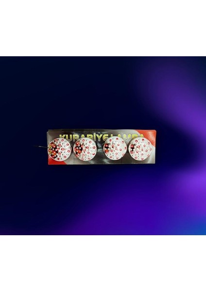 Yapışkan Kurabiye Ledli Lamba 4 Lü Kırmızı
