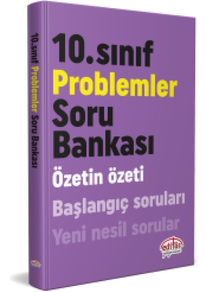 Editör Yayınları 10. Sınıf Problemler Soru Bankası Özetin Özeti