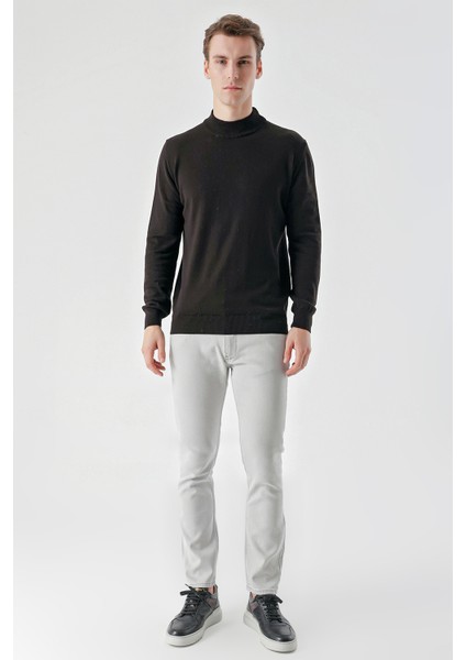 Erkek Siyah Basic Yarım Balıkçı Yaka Dynamic Fit Rahat Kesim Triko indirimleri