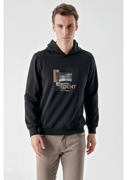 Erkek Siyah Trend Kapüşonlu Sweat-Shirt fiyatları