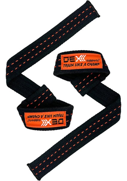 Ağırlık Kaldırma Kayışı Pro Lifting Straps ( Siyah-Turuncu ) 2'li Paket