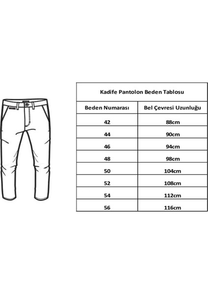 Gambia Outdoor's Classic Regular Erkek Kadife Pantolon Büyük Beden Klasik Rahat Kalıp Naba Kadife