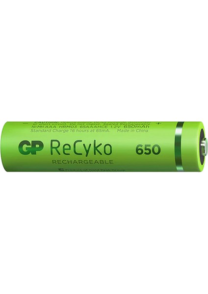 Gp Recyko 650 Mah R03 Aaa Şarjlı 2li Ince Kalem Pil GP65AAAHCE-2EB2 (GPRHCH63E000) (81)