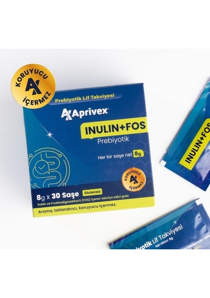 Inulin + Fos Prebiyotik Lif Takviyesi 30 Günlük Saşe