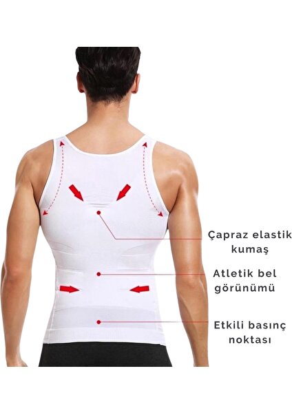 Erkek Korse Atlet Toparlayıcı Korse Slim Korse Tipi Toparlayıcı Göbek Incelten