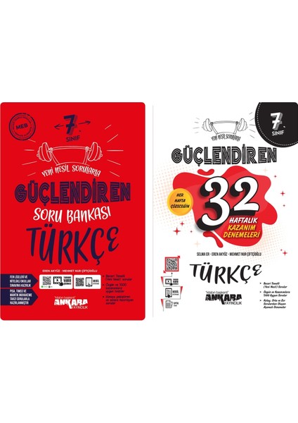 Yeni Müfredat 7.Sınıf Türkçe Güçlendiren Soru Bankası + Güçlendiren 32 Haftalık Kazanım Denemeleri