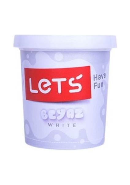 Lets Tek Renk Oyun Hamuru Beyaz 150 Gram