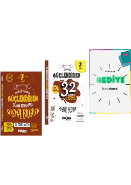 Yeni Müfredat 2024 7.Sınıf Sosyal Bilgiler Soru Bankası ve 32 Haftalık Deneme Seti Gelişmiş Nesil