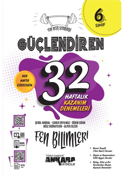 Yeni Müfredat 6.Sınıf Nesil Sorularla Güçlendiren 32 Haftalık Fen Bilimleri Kazanım Denemeleri