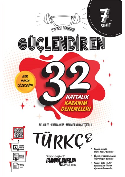 Yeni Müfredat 7.Sınıf Nesil Sorularla Güçlendiren 32 Haftalık Türkçe Kazanım Denemeleri