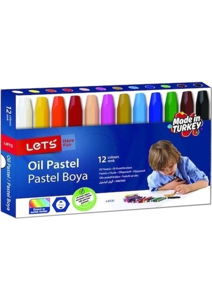 Lets 12 Renk Pastel Boya Karton Kutu