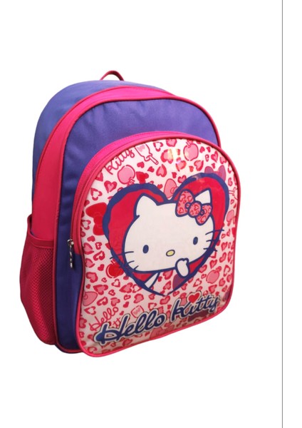 Hello Kitty Pembe Mor Kız Çocuk Iki Bölmeli Okul Çantası