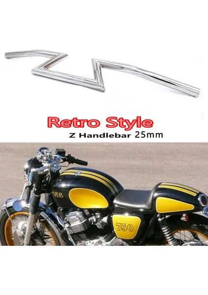 Chopper Cafe Racer Direksiyon Universal 25 mm Krom