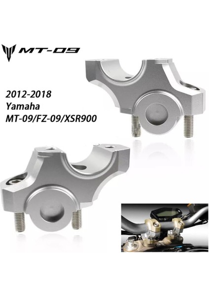 Mt-Fz-09 Xsr 900 2012-2018 Direksiyon Yükseltme Riser Gümüş