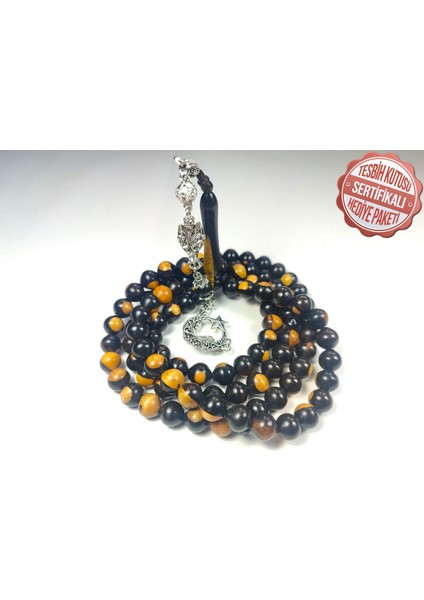 Alman Gümüş Püskül Kombinli Abonuz Namaz Tesbihi Sertifikalı 3398