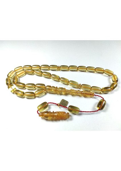 Iskeçeli Cemil Usta Işi Imzalı Sıkma Kehribar 3626